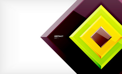 Geometric abstract background, modern square design
