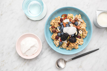 Gourmet Muesli Granola with Ingredients