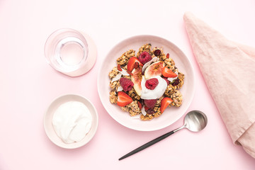 Gourmet Muesli Granola with Ingredients