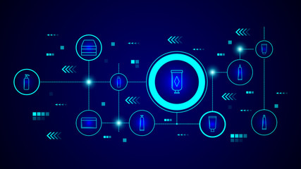 a tube of cream icon. From Bottle set