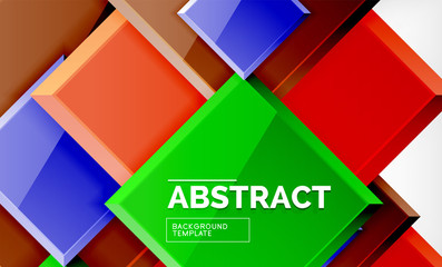 Geometric abstract background, modern square design