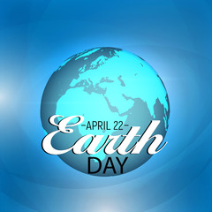 April 22, Earth Day Background Vector Illustration