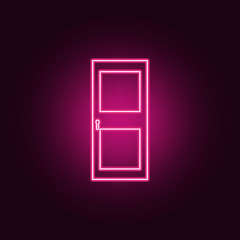 interroom door icon. Elements of Door in neon style icons. Simple icon for websites, web design, mobile app, info graphics