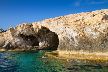 Fototapeta na wymiar Mediterranean sea landscape. National Forest Park Cape Greco in Ayia Napa, Cyprus