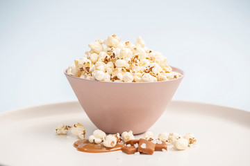Salted Caramel Popcorn with Ingredients