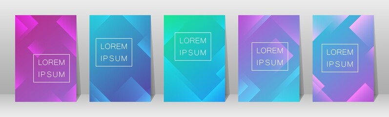 Set of flyer template design with abstract background