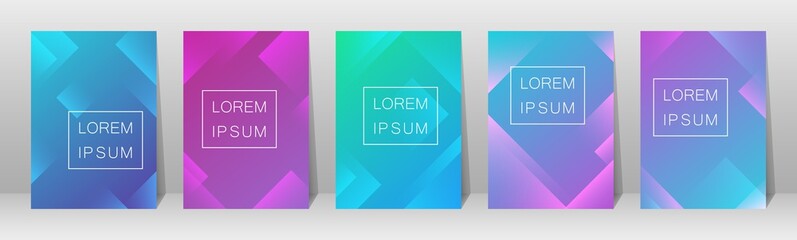 Fototapeta premium Set of flyer template design with abstract background