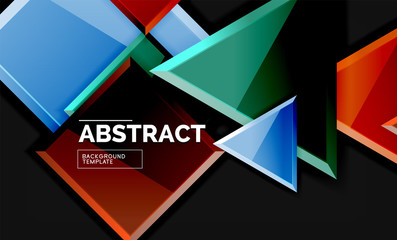 Squares and triangles geometrical background