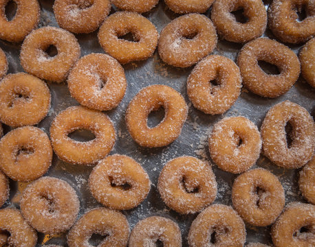 Lots of mini doughnuts, New York City, USA