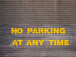 No Parking at Anytime sign