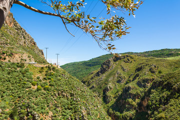 Topolia Gorge in West Crete. Mountainous nature of the island. Greece