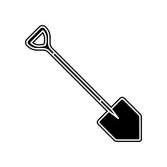 shovel  icon. Element of Home repair tool for mobile concept and web apps icon. Glyph, flat icon for website design and development, app development