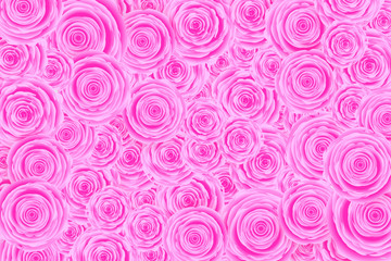 Flower background. Background of many pink roses.