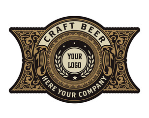 Vintage beer label for packing