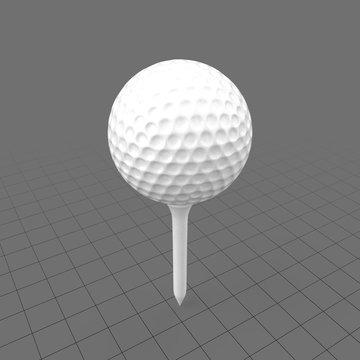 Golf ball on tee