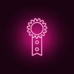 medal icon. Elements of HR & Heat hunting in neon style icons. Simple icon for websites, web design, mobile app, info graphics
