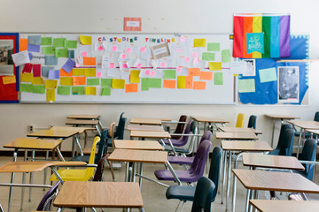 Empty High School Classroom