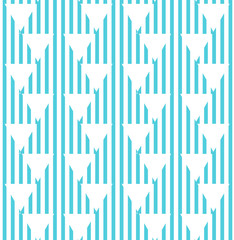 Seamless abstract blue striped triangles pattern 