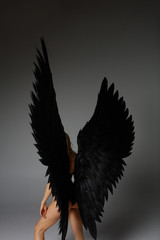 Angel woman posing