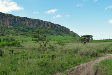 The volcanic rock formations at Aberdare Ranges, Kenya