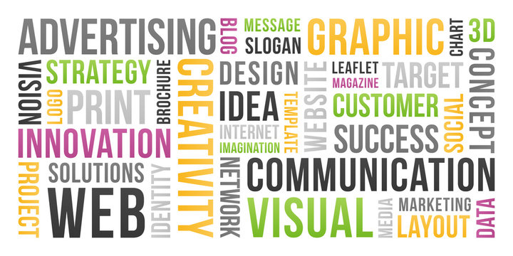 Communication and marketing - word cloud