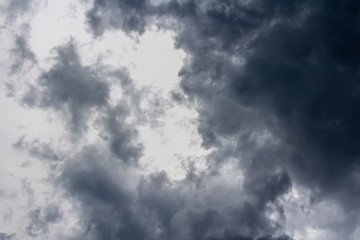 original dark clouds before heavy rain. background of sky and storm.