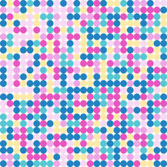 Same circles pattern multycolor. Vector seamless background