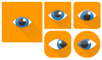 Eye Adaptive icon Material Design illustration with sample