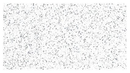 Silver polka dot small confetti on white background