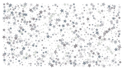 Silver stars. Confetti celebration