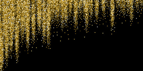 Round gold glitter luxury sparkling confetti. Scat