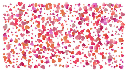 Colored heart confetti for womens holidays
