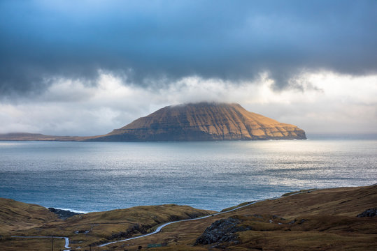 Landscape view in the Faroe Islands.