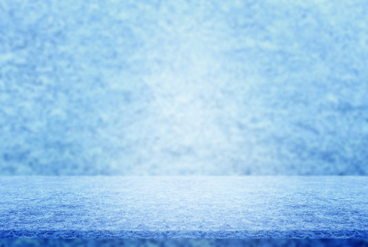 ice table with blurred background / abstract photo imitation