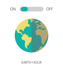 Earth hour, our planet, ecology concept.