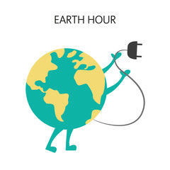 Earth hour, our planet, ecology concept.