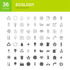 Ecology Line Web Glyph Icons