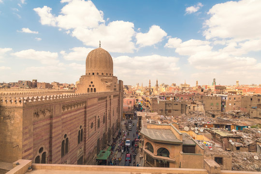 High angle view of Cairo during daytime, Egypt