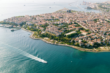 Cityscape from helicopter, Istanbul, Turkey