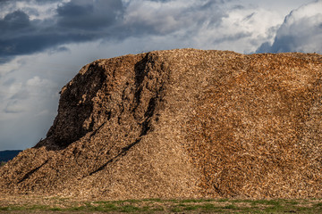 Rindenmulch Haufen