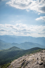 hiking and contemplating in the Adirondack Mountains in New York