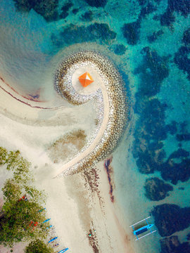 Aerial view of beach, Denpasar Selatan, Bali, Indonesia