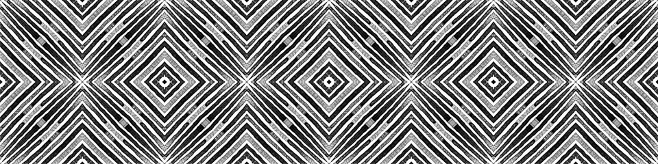 Dark black and white Seamless Border Scroll. Geome