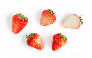 strawberry isolated on white background.
