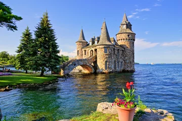 Foto auf Acrylglas Castle on Heart Island, one of the Thousand Islands, New York state, USA © Jenifoto