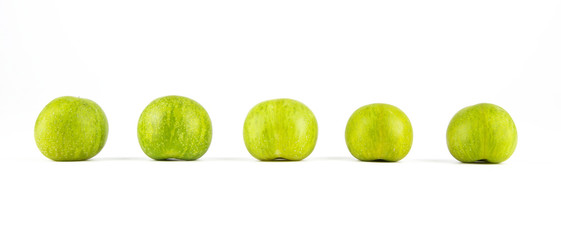 plums isolated on white background