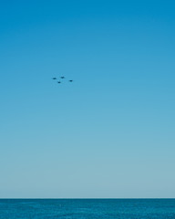 Fototapeta na wymiar Jets above the Ocean