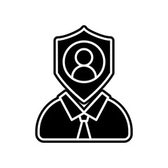 Audit, officer icon. Element of General data project for mobile concept and web apps icon. Glyph, flat icon for website design and development, app development