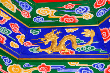 Obraz na płótnie Canvas Beautiful pattern, decorated on the roof