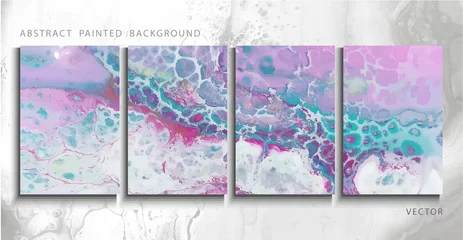 Fotobehang Trend vector. Set of abstract painted background, flyer, business card, brochure, poster, for printing. Liquid marble.  © KseniaZu